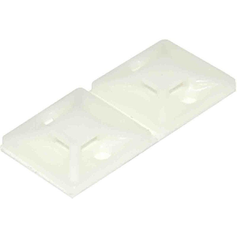1 Bag of 100 - RS PRO Self Adhesive Natural Cable Tie Mount 19.5 mm x 19.5mm, 4.6mm Max. Cable Tie Width