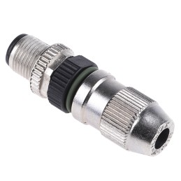 1 pcs - HARTING Circular Connector, 4 Contacts, Cable Mount, M12 Connector, Plug, Male, IP65, IP67, Harax M12 Series