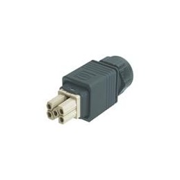 1 pcs : 09352310423 - Heavy Duty Power Connectors 5+PE 16A FEMALE 9-13MM CRIMP CBL MNT