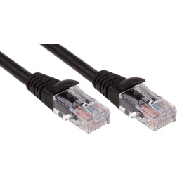 1 pcs - RS PRO Cat5e Male RJ45 to Male RJ45 Ethernet Cable, U/UTP, Black LSZH Sheath, 2m
