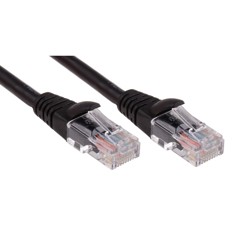 1 pcs - RS PRO Cat5e Male RJ45 to Male RJ45 Ethernet Cable, U/UTP, Black LSZH Sheath, 2m