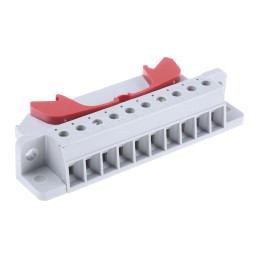 1 pcs - Phoenix Contact HCC Series HCC 4-M Non-Fused Terminal Block, 10-Way, 25A, 24 - 12 AWG Wire, Screw Down