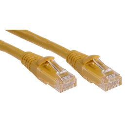 1 pcs - RS PRO Cat6 Male RJ45 to Male RJ45 Ethernet Cable, U/UTP, Yellow PVC Sheath, 0.5m