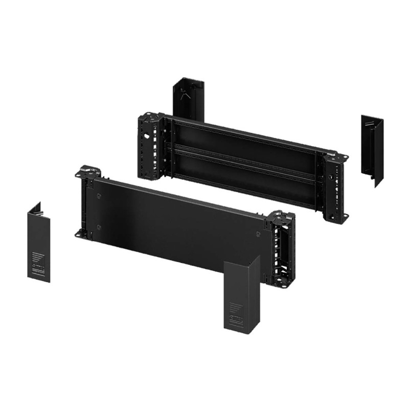 2 pcs - Rittal Black Steel Rack Panel, 40HP