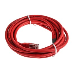 1 pcs - RS PRO Cat6 Male RJ45 to Male RJ45 Ethernet Cable, S/FTP, Red PVC Sheath, 3m