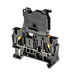 1 pcs - Phoenix Contact PT 4-HESI (5X20) Series Black Fused DIN Rail Terminal, Single-Level, Push In Termination, Fused