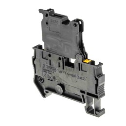 1 pcs - Phoenix Contact PT 4-HESI (5X20) Series Black Fused DIN Rail Terminal, Single-Level, Push In Termination, Fused