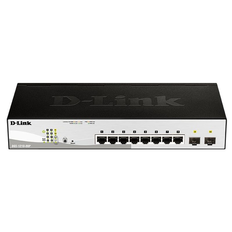 1 pcs - D-Link Wifi Router, Managed, Smart 8 Port Smart Switch With PoE EU