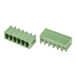 10 pcs - RS PRO 3.5mm Pitch 6 Way Pluggable Terminal Block, Header, Through Hole, Solder Termination