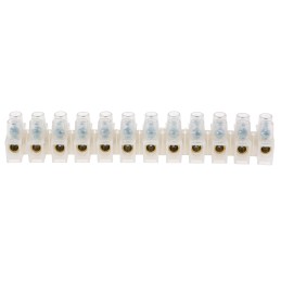 10 pcs - RS PRO Non-Fused Terminal Block, 12-Way, 3 - 24A, 12 AWG Wire, Screw Termination
