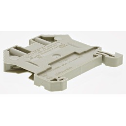 10 pcs - RS PRO Beige Feed Through Terminal Block, 2.5mm², Single-Level, Screw Termination
