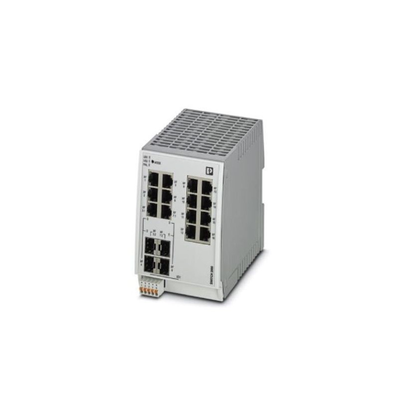 1 pcs - Phoenix Contact DIN Rail Mount Ethernet Switch, 12 RJ45 Ports, 10/100/1000Mbit/s Transmission, 24V dc