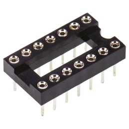 28 pcs - Winslow 2.54mm Pitch Vertical 14 Way, Through Hole Turned Pin Open Frame IC Dip Socket, 5A