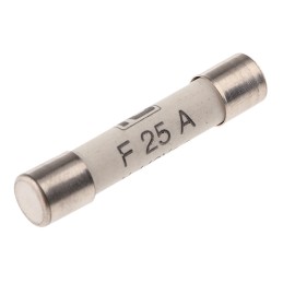 10 pcs - RS PRO 25A F Ceramic Cartridge Fuse, 6.3 x 32mm