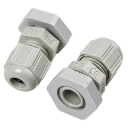 1 Box of 5 - SIB SIB-TEC Series Grey PA 6 Cable Gland, M12 Thread, 2.5mm Min, 6.5mm Max, IP68