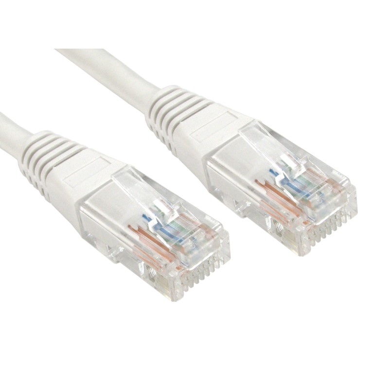 1 pcs - RS PRO Cat6 Male RJ45 to Male RJ45 Ethernet Cable, U/UTP, White PVC Sheath, 1m