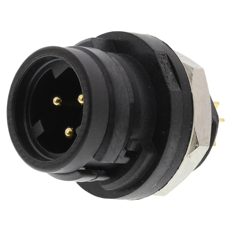 1 pcs - Hirose Circular Connector, 3 Contacts, Panel Mount, Miniature Connector, Female, IP67, IP68, HR30 Series