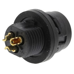 1 pcs - Hirose Circular Connector, 3 Contacts, Panel Mount, Miniature Connector, Female, IP67, IP68, HR30 Series