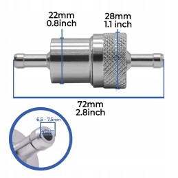 Fuel filter motorcycle moped universal 8mm
