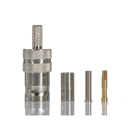 1 pcs - RS PRO, jack Cable Mount BNC Connector, 50Ω, Crimp Termination, Straight Body