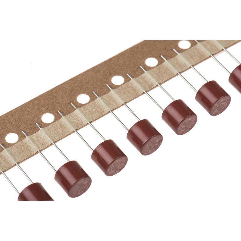 10 pcs - LittelfusePC Board Non Resettable Fuse, Radial 1A, 250V ac