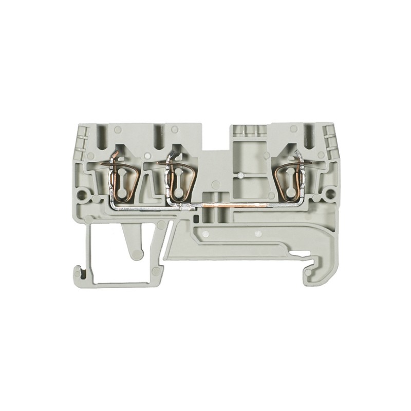 10 pcs - Wieland WKFN Series Grey Feed Through Terminal Block, 2.5mm², Single-Level, Clamp Termination