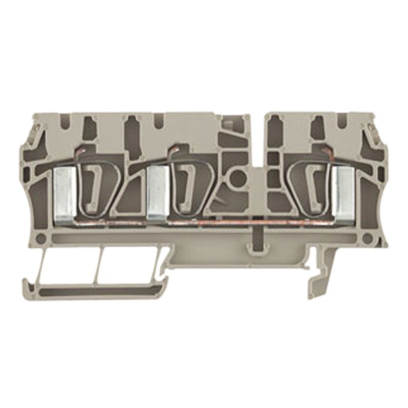 10 pcs - Weidmuller Z Series Beige Feed Through Terminal Block, Single-Level, Clamp Termination