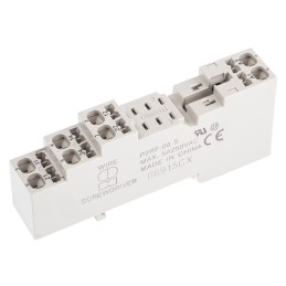 1 pcs - Omron 8 Pin 250V ac DIN Rail Relay Socket, for use with G2R-2-S Series