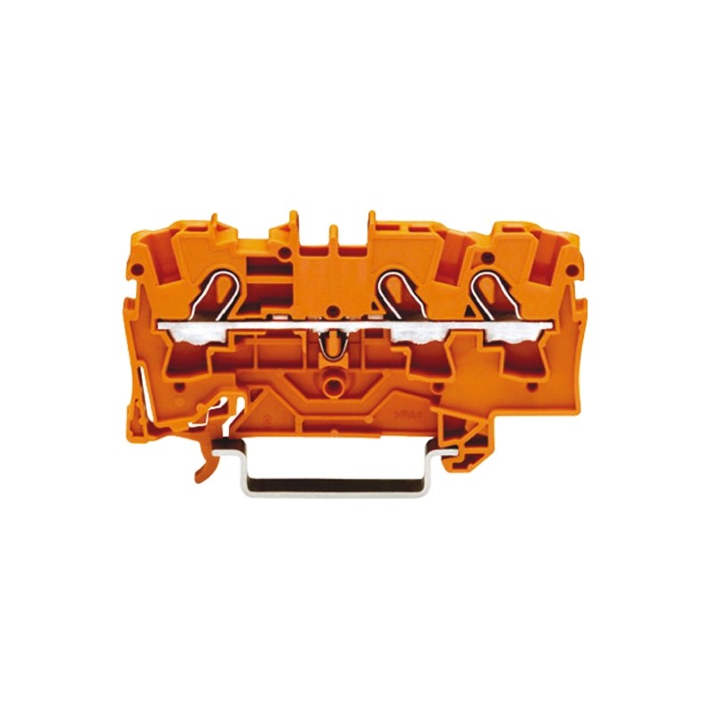 10 pcs - Wago TOPJOB S, 2004 Series Orange DIN Rail Terminal Block, 4mm², Single-Level, Push-In Cage Clamp Termination, ATEX,