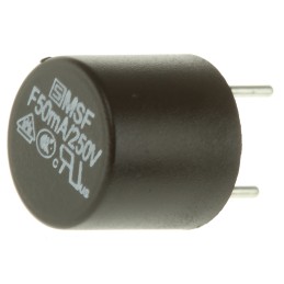 10 pcs - SchurterPC Board Non Resettable Fuse, Radial 50mA, 250V ac