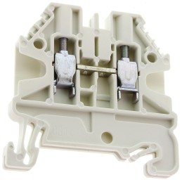 10 pcs - Wieland WT 2.5 Series White Feed Through Terminal Block, 2.5mm², Single-Level, Screw Termination, ATEX