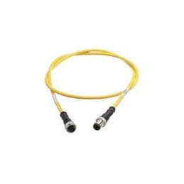 1 pcs : 21350102426010 - Sensor Cables / Actuator Cables M12 A-code 4-pin Straight male to straight female, 1m, TPE yellow jacke