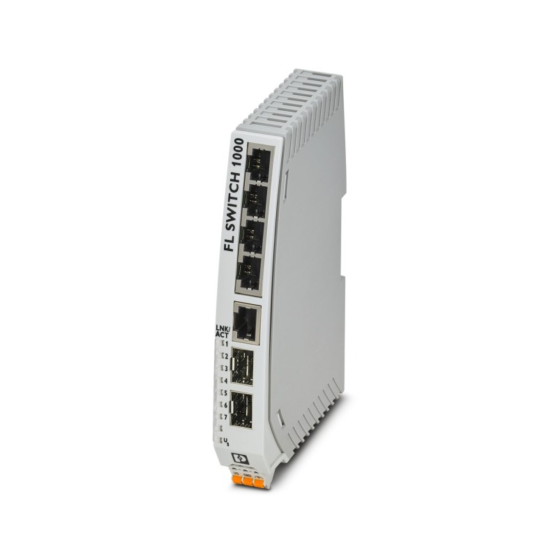 1 pcs - Phoenix Contact FL SWITCH 1000 Series DIN Rail Mount Ethernet Switch, 5 RJ45 Ports, 10/100Mbit/s Transmission, 24V dc