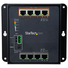 1 pcs - StarTech.com IES81GPOEW, Managed 8 Port Ethernet Switch With PoE