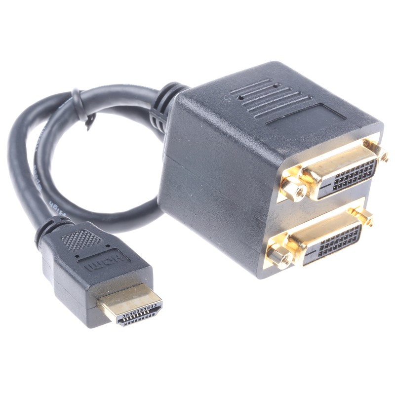1 pcs - RS PRO AV Adapter, Male HDMI to Female DVI-D