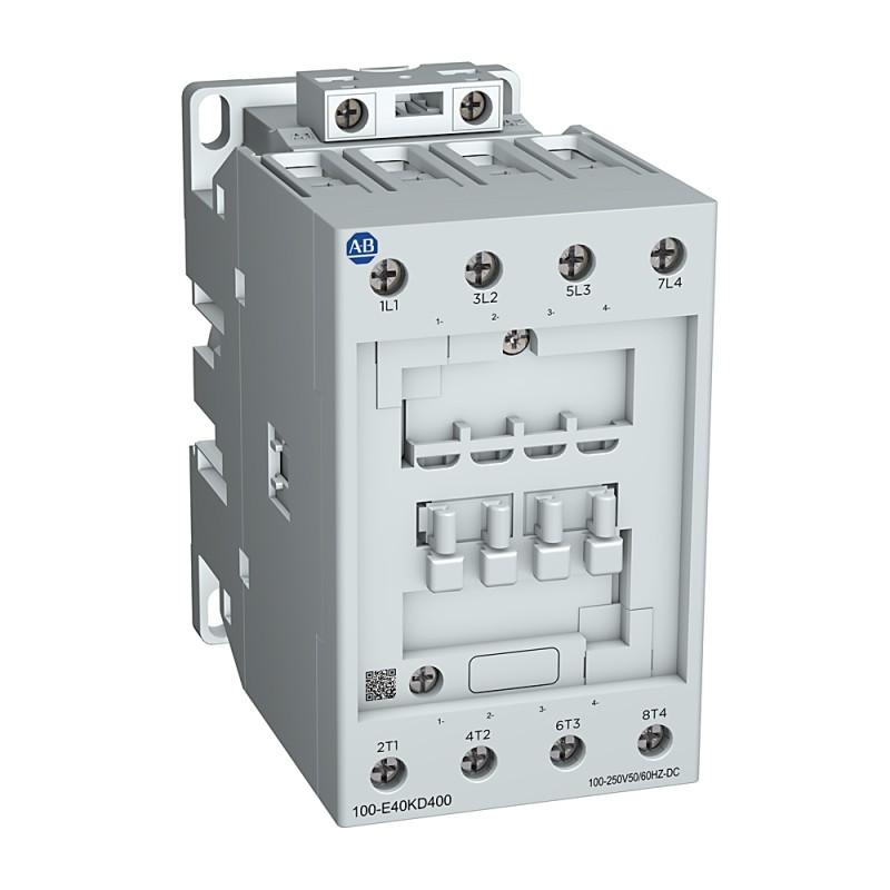 1 pcs - Rockwell Automation 100-E Contactors Series Contactor, 100 to 250 V ac Coil, 4-Pole, 40 A, 4NO