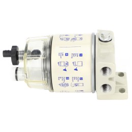 Water separator assembly, fuel filter with mounting