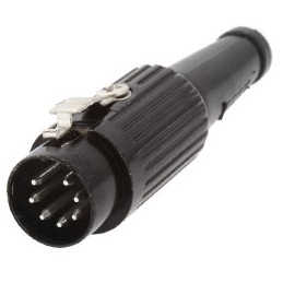 1 pcs - Deltron 3 Pole Din Plug, DIN 41524, DIN 45322, DIN 45326, DIN 45327, DIN 45329, 2A, 34 V ac/dc, Latch Lock, Male, Cable