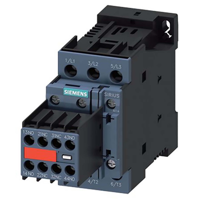 1 pcs - Siemens Reversing Contactor, 24 V dc Coil, 3-Pole, 32 A, 11 kW, 2NO + 2NC