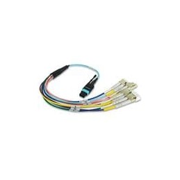 1 pcs : F500-000669-002 - Fibre Optic Cable Assemblies MT OM4 Breakout Cable to 4 duplex LC connectors, 3 meter length, Timberco