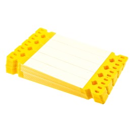 1 Box of 100 - Brady Yellow Cable Labels, 128mm Width, 15mm Height, 100 Qty