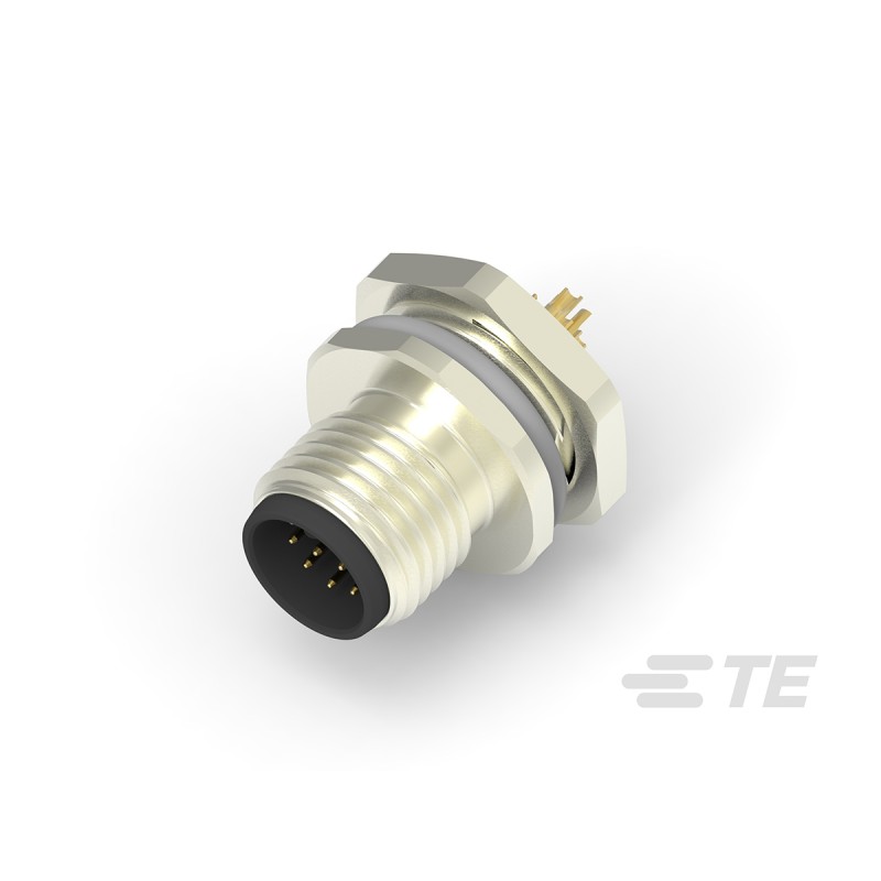 1 pcs - TE Connectivity Circular Connector, 12 Contacts, Front Mount, M12 Connector, Plug, Male, IP67