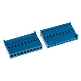 10 pcs - TE Connectivity, AMPMODU HE13/HE14 Female Connector Housing, 2.54mm Pitch, 10 Way, 1 Row