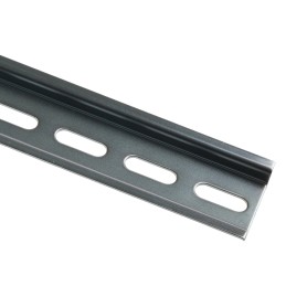 4 pcs - RS PRO Steel Perforated DIN Rail, Top Hat Compatible, 1m x 35mm x 7.5mm