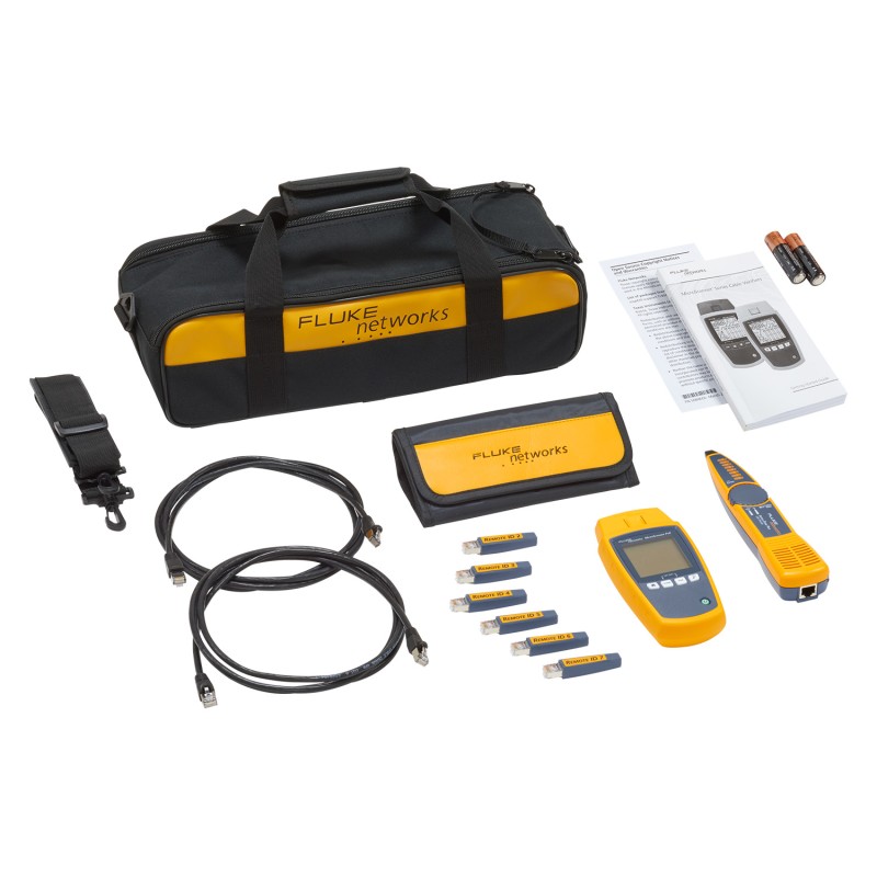 1 pcs - Fluke Networks Multimedia Cable Tester Kit RJ45, MS-POE-IE-KIT