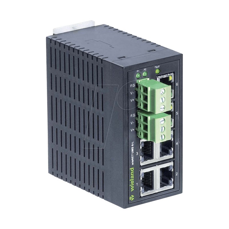 1 pcs - Wieland IP WIENET UMS 6-L, Unmanaged 6 Port Network Switch