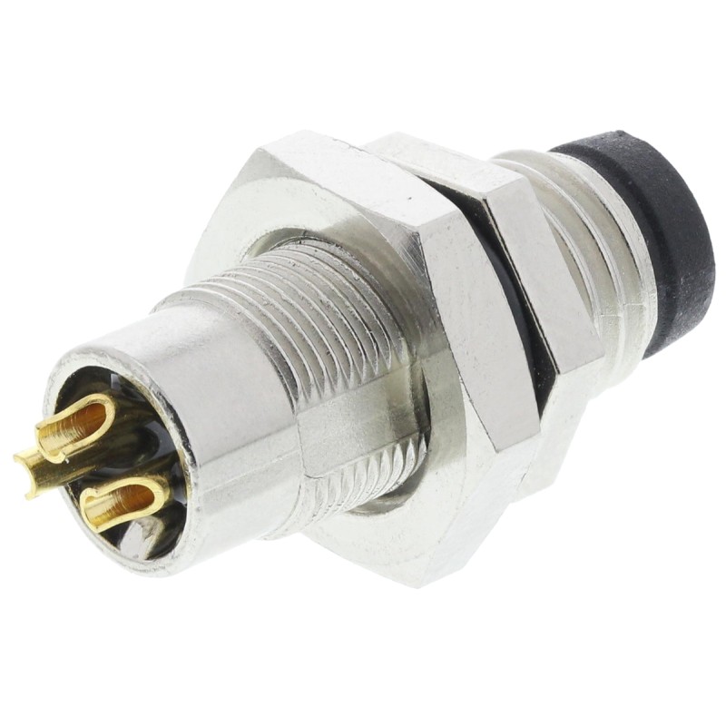 1 pcs - TE Connectivity Circular Connector, 3 Contacts, Panel Mount, M8 Connector, Plug, Male, IP67, M8 Series