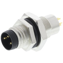 1 pcs - TE Connectivity Circular Connector, 3 Contacts, Panel Mount, M8 Connector, Plug, Male, IP67, M8 Series