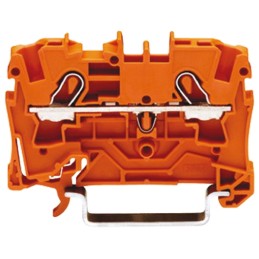 10 pcs - Wago TOPJOB S, 2004 Series Orange Feed Through Terminal Block, 4mm², Single-Level, Push-In Cage Clamp Termination,