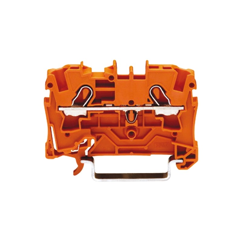 10 pcs - Wago TOPJOB S, 2004 Series Orange Feed Through Terminal Block, 4mm², Single-Level, Push-In Cage Clamp Termination,